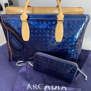 Arcadia Patent Leather Handbag with matching Wallet